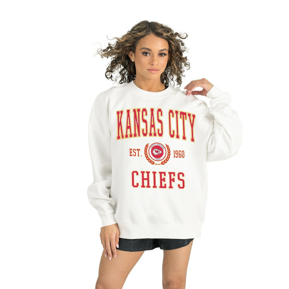 Kansas City Chiefs  Gameday Couture Women's Timeless Triumph Premium Fleece Pullover Sweatshirt