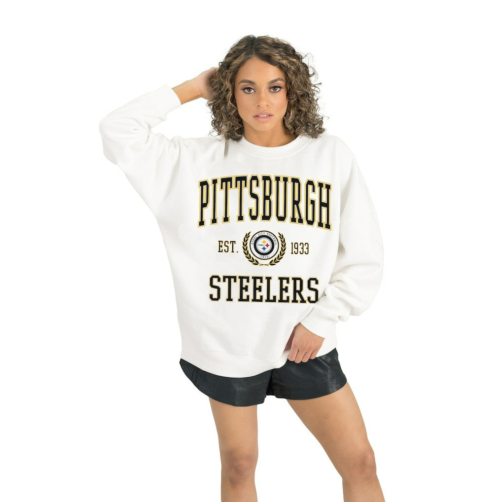 Pittsburgh Steelers  Gameday Couture Women's Timeless Triumph Premium Fleece Pullover Sweatshirt