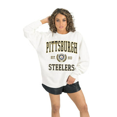 Pittsburgh Steelers  Gameday Couture Women's Timeless Triumph Premium Fleece Pullover Sweatshirt