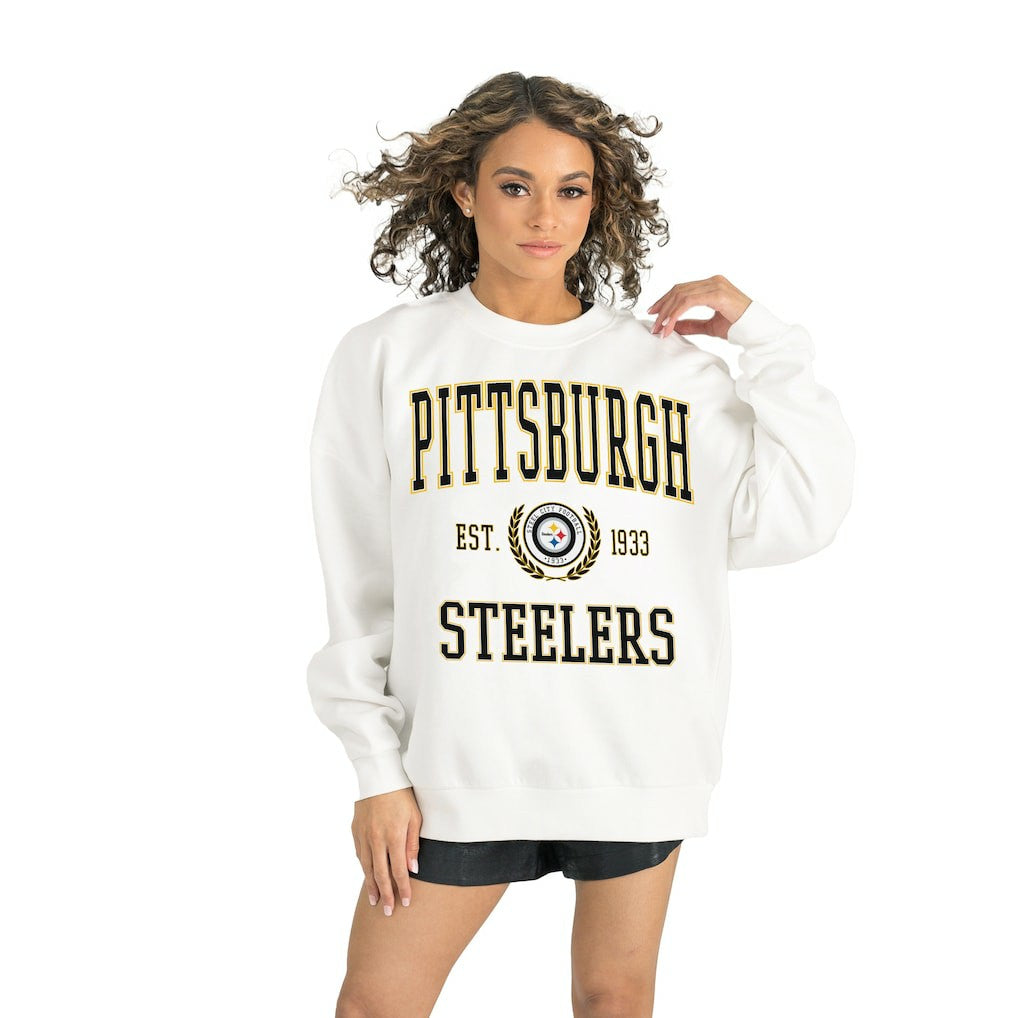 Pittsburgh Steelers  Gameday Couture Women's Timeless Triumph Premium Fleece Pullover Sweatshirt