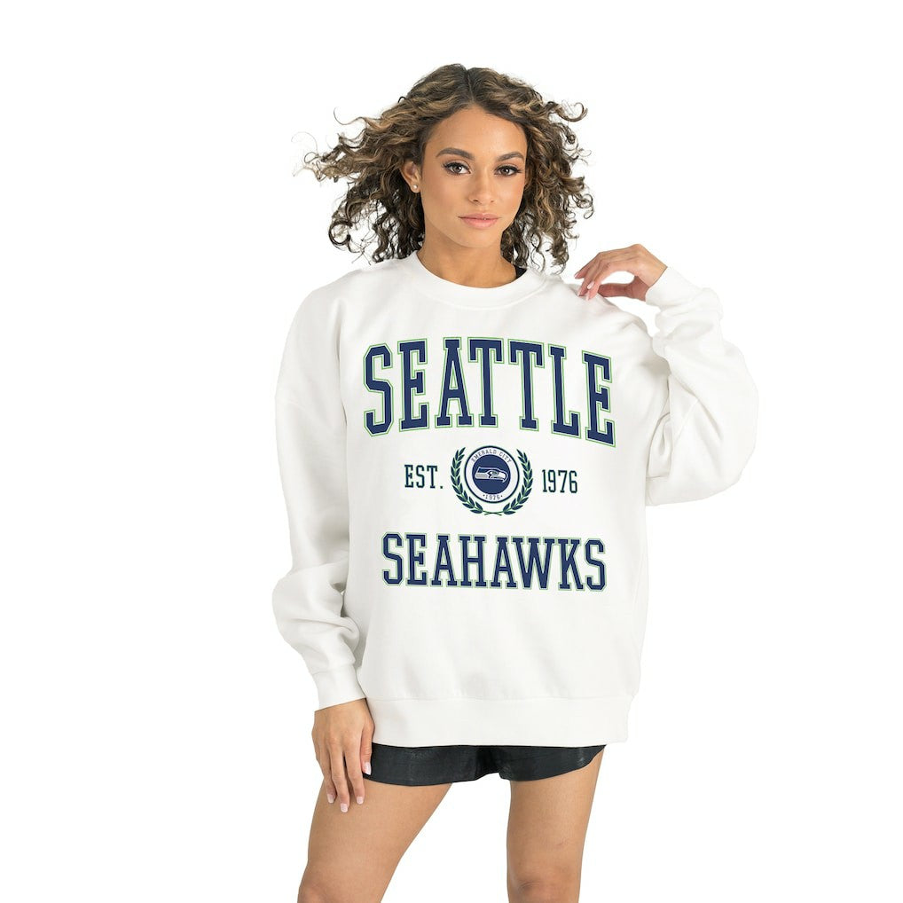 Seattle Seahawks  Gameday Couture Women's Timeless Triumph Premium Fleece Pullover Sweatshirt