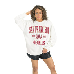 San Francisco 49ers  Gameday Couture Women's Timeless Triumph Premium Fleece Pullover Sweatshirt