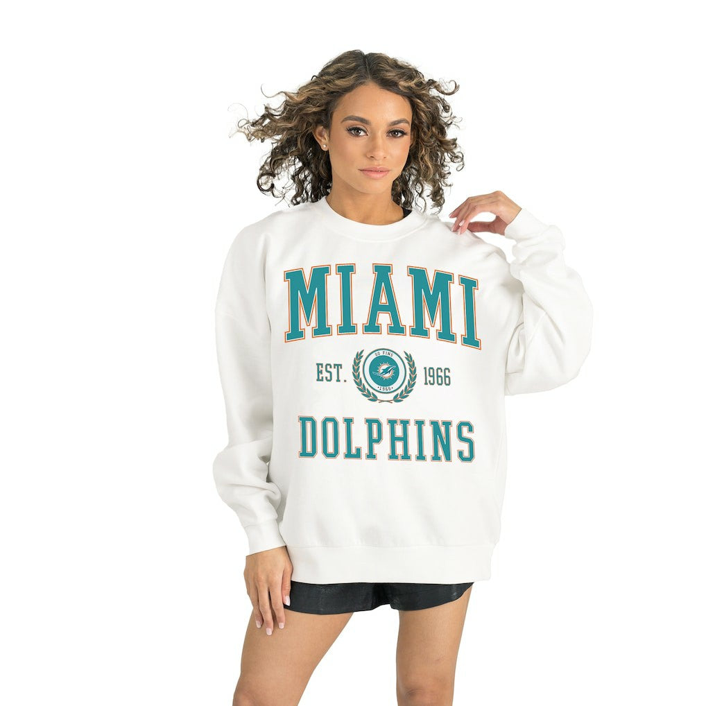 Miami Dolphins  Gameday Couture Women's Timeless Triumph Premium Fleece Pullover Sweatshirt