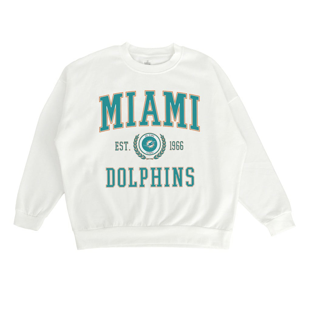 Miami Dolphins  Gameday Couture Women's Timeless Triumph Premium Fleece Pullover Sweatshirt