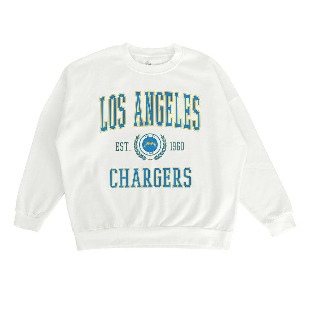 Los Angeles Chargers  Gameday Couture Women's Timeless Triumph Premium Fleece Pullover Sweatshirt