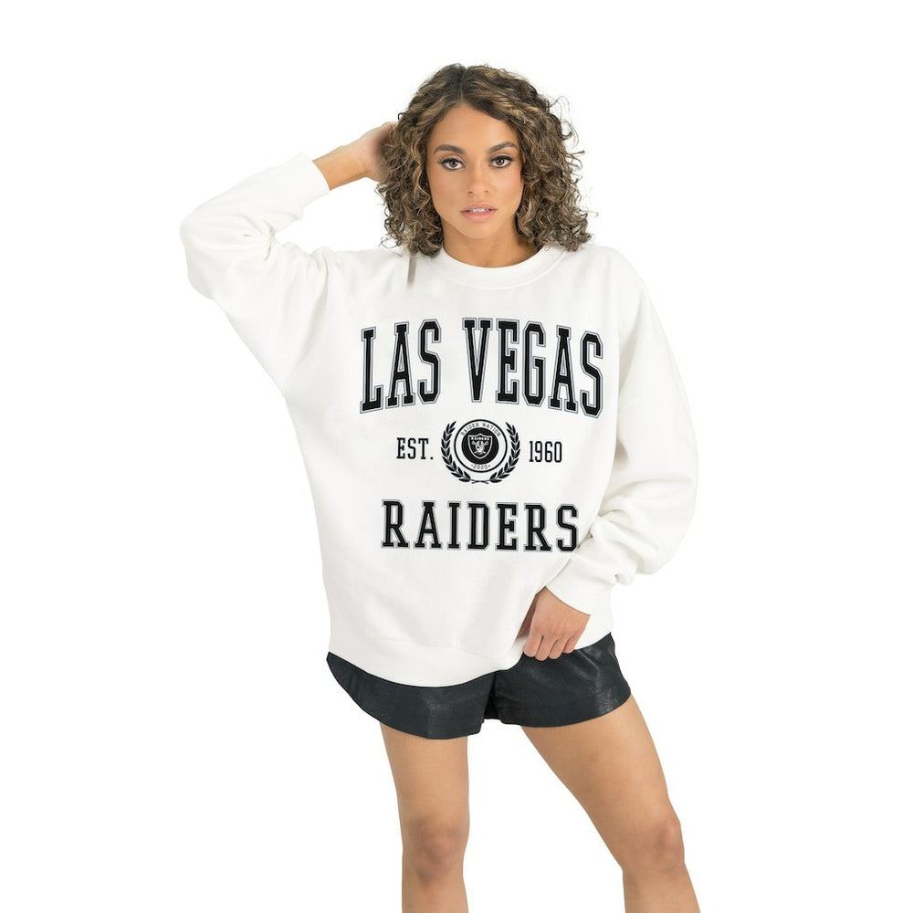 Las Vegas Raiders  Gameday Couture Women's Timeless Triumph Premium Fleece Pullover Sweatshirt