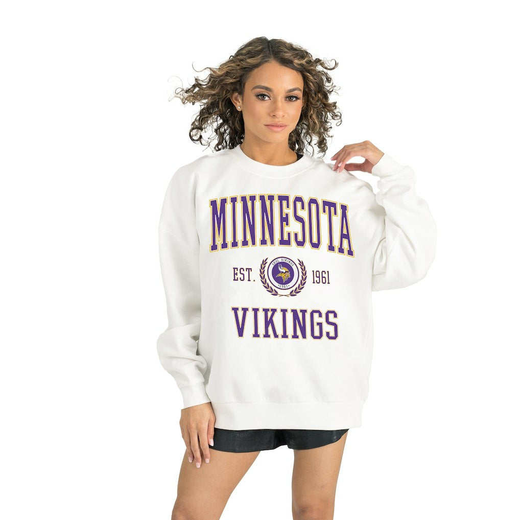 Minnesota Vikings  Gameday Couture Women's Timeless Triumph Premium Fleece Pullover Sweatshirt