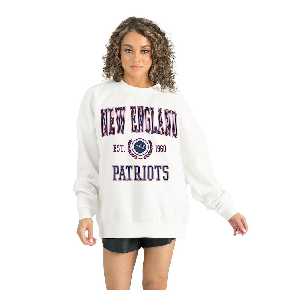 New England Patriots  Gameday Couture Women's Timeless Triumph Premium Fleece Pullover Sweatshirt