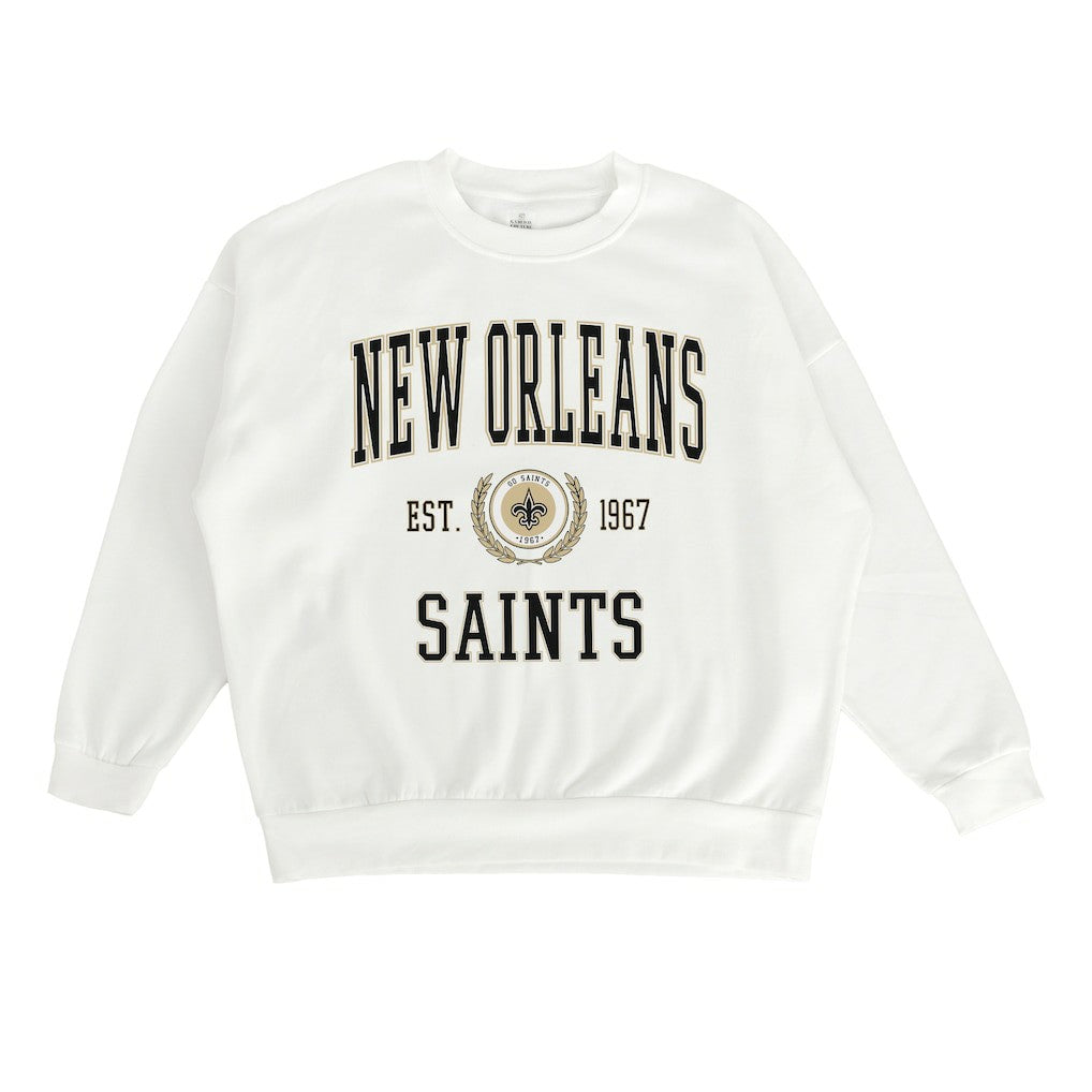 New Orleans Saints  Gameday Couture Women's Timeless Triumph Premium Fleece Pullover Sweatshirt