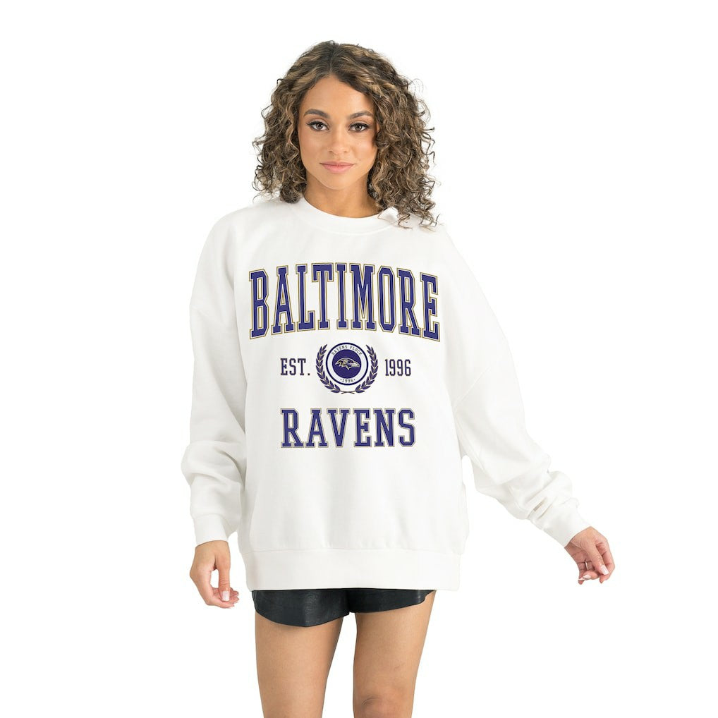 Baltimore Ravens  Gameday Couture Women's Timeless Triumph Premium Fleece Pullover Sweatshirt