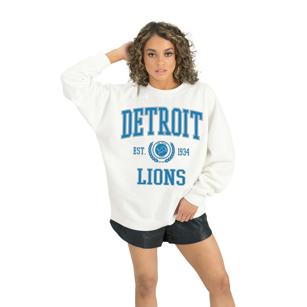 Detroit Lions  Gameday Couture Women's Timeless Triumph Premium Fleece Pullover Sweatshirt
