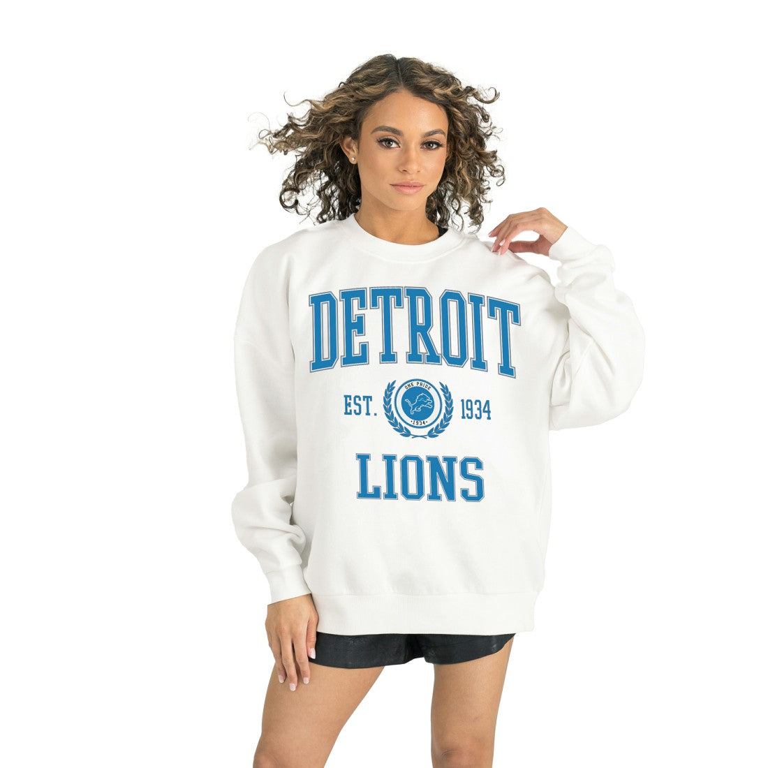 Detroit Lions  Gameday Couture Women's Timeless Triumph Premium Fleece Pullover Sweatshirt