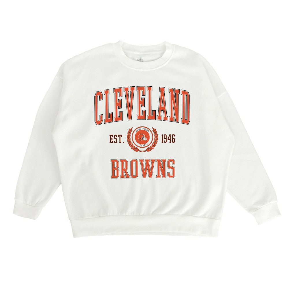 Cleveland Browns  Gameday Couture Women's Timeless Triumph Premium Fleece Pullover Sweatshirt