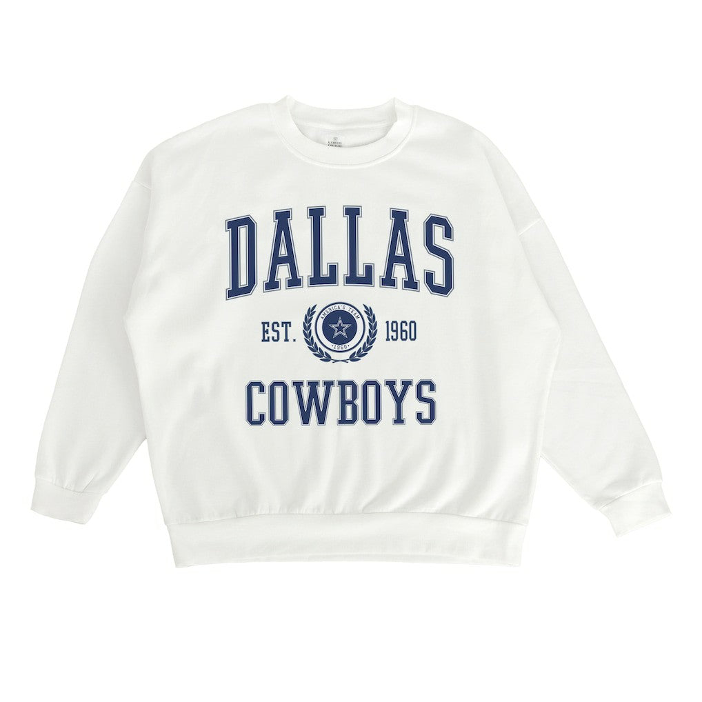 Dallas Cowboys  Gameday Couture Women's Timeless Triumph Premium Fleece Pullover Sweatshirt