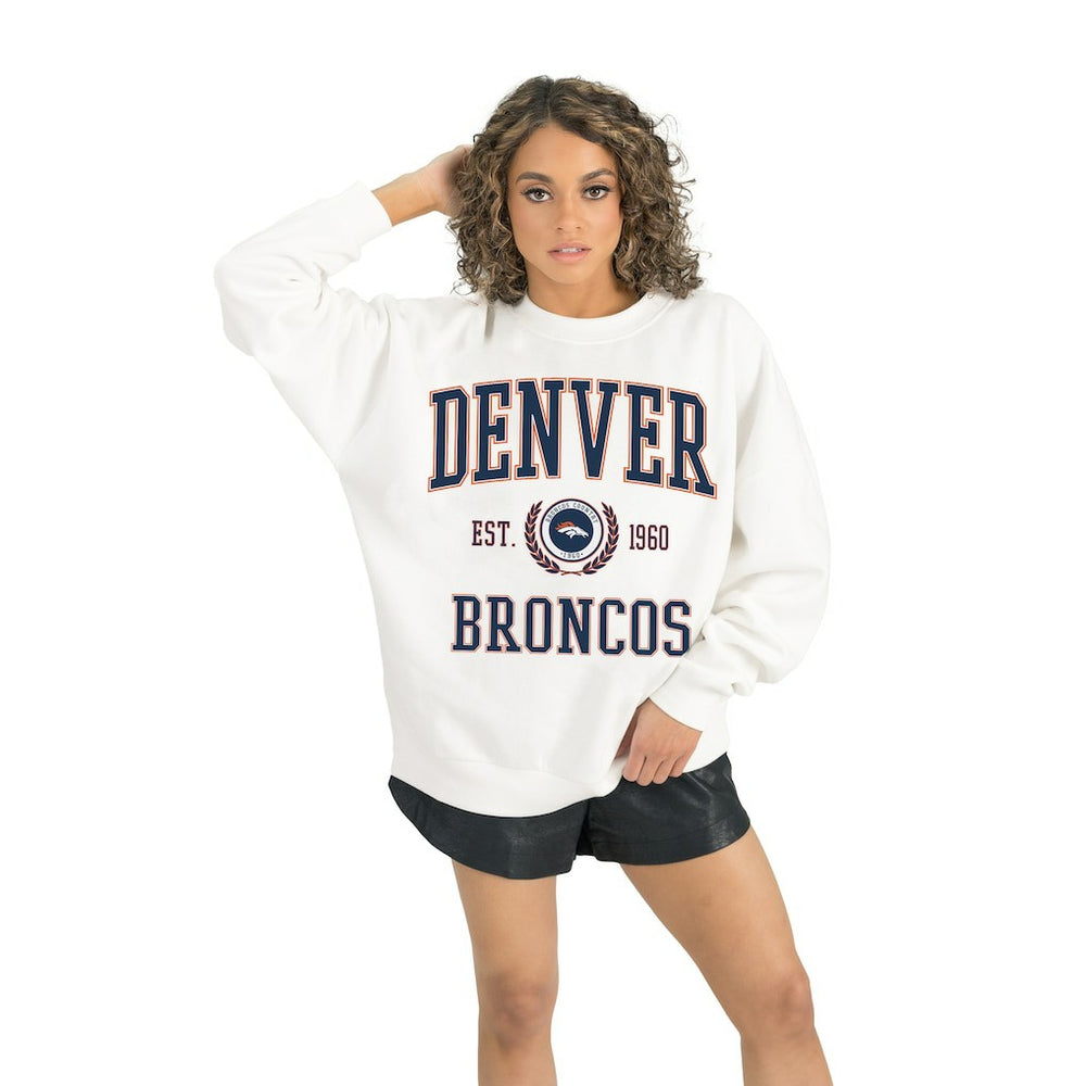 Denver Broncos  Gameday Couture Women's Timeless Triumph Premium Fleece Pullover Sweatshirt