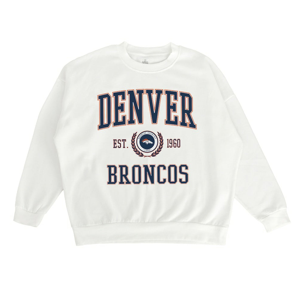 Denver Broncos  Gameday Couture Women's Timeless Triumph Premium Fleece Pullover Sweatshirt