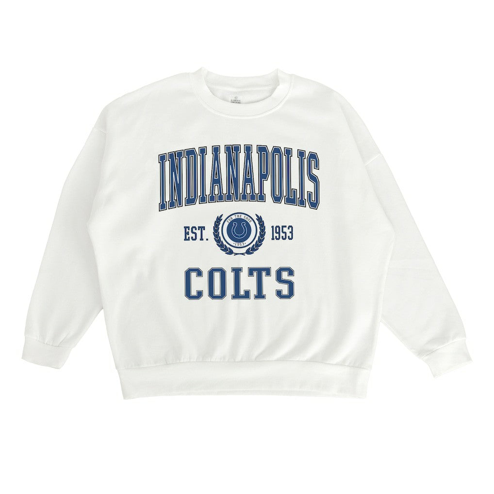 Indianapolis Colts  Gameday Couture Women's Timeless Triumph Premium Fleece Pullover Sweatshirt