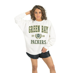 Green Bay Packers  Gameday Couture Women's Timeless Triumph Premium Fleece Pullover Sweatshirt