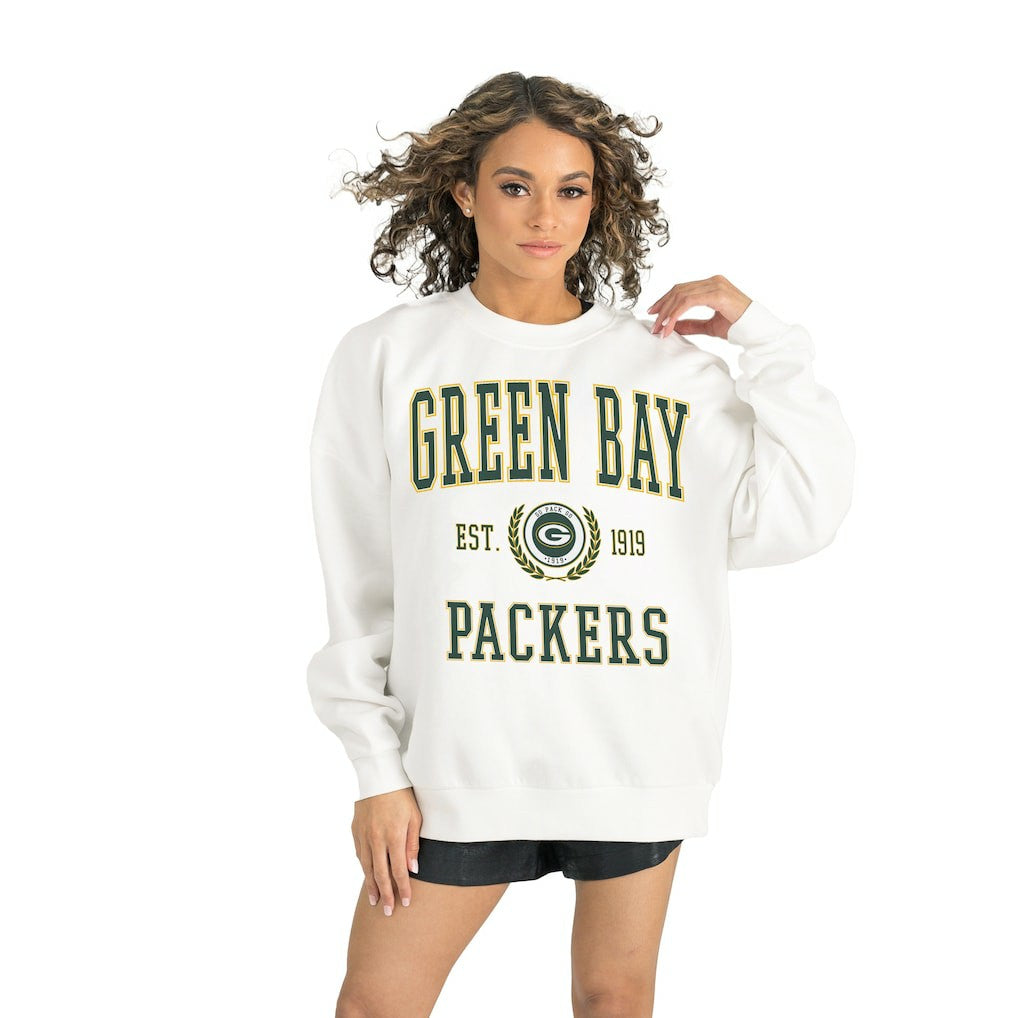 Green Bay Packers  Gameday Couture Women's Timeless Triumph Premium Fleece Pullover Sweatshirt