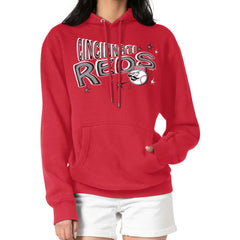 Cincinnati Reds Starter Women's Fireworks Fleece Tri-Blend Pullover Hoodie | MLB Shop