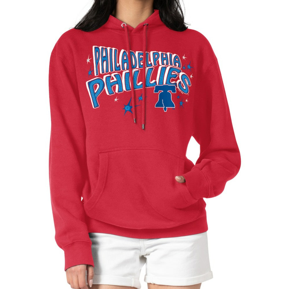 Philadelphia Phillies Starter Women's Fireworks Fleece Tri-Blend Pullover Hoodie | MLB For sale