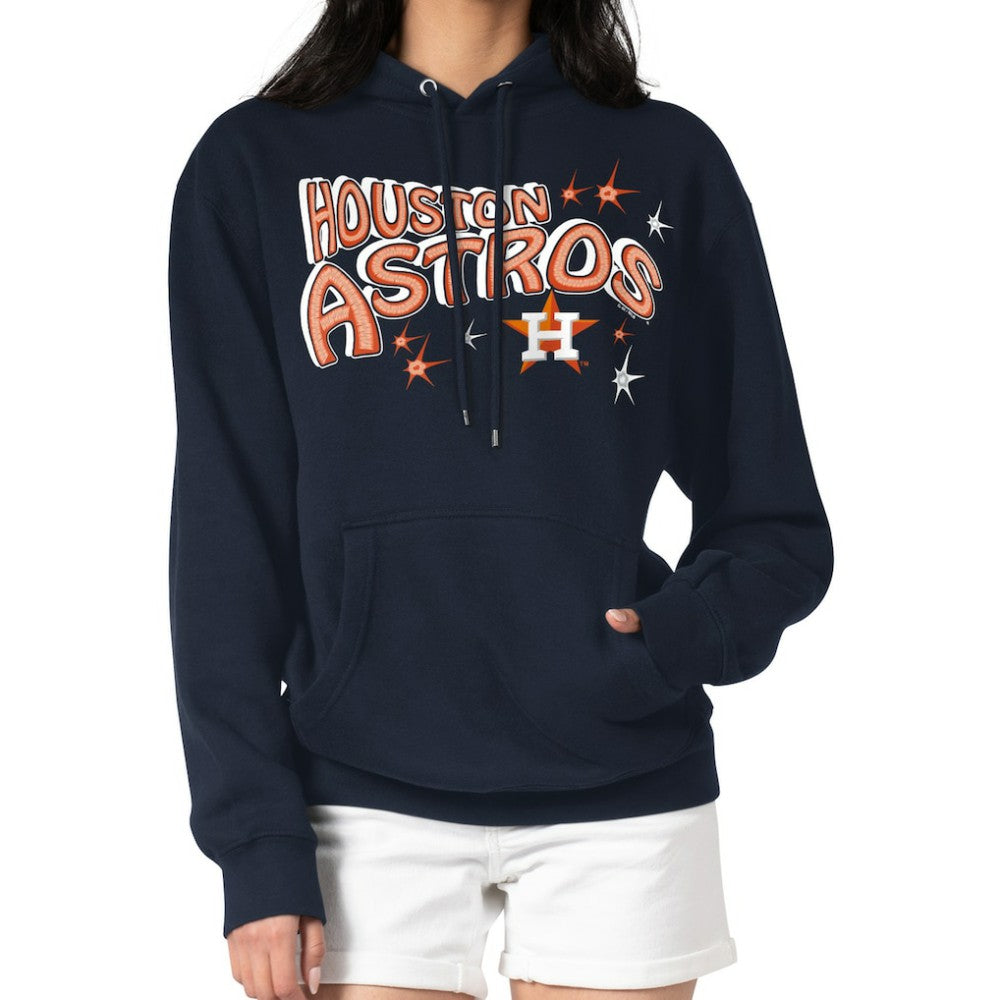 Houston Astros Starter Women's Fireworks Fleece Tri-Blend Pullover Hoodie | MLB Outlet