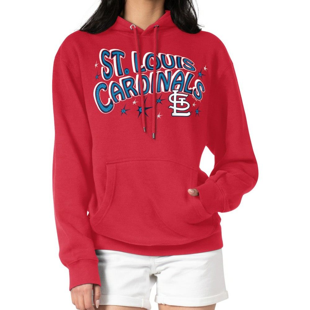 St. Louis Cardinals Starter Women's Fireworks Fleece Tri-Blend Pullover Hoodie | MLB Online