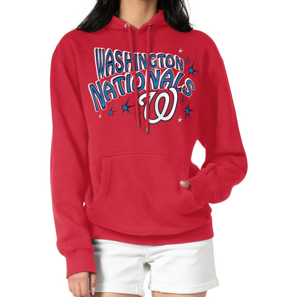 Washington Nationals Starter Women's Fireworks Fleece Tri-Blend Pullover Hoodie | MLB New