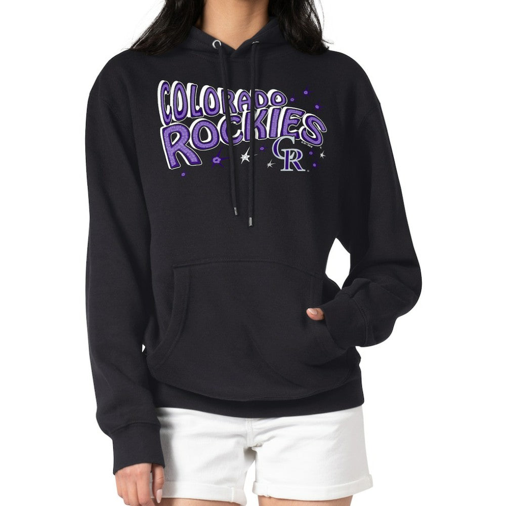 Colorado Rockies Starter Women's Fireworks Fleece Tri-Blend Pullover Hoodie | MLB For sale
