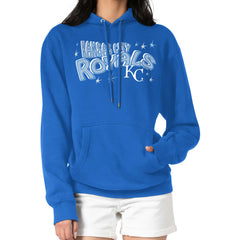 Kansas City Royals Starter Women's Fireworks Fleece Tri-Blend Pullover Hoodie | MLB New