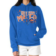 New York Mets Starter Women's Fireworks Fleece Tri-Blend Pullover Hoodie | MLB New