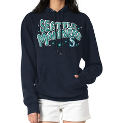 Seattle Mariners Starter Women's Fireworks Fleece Tri-Blend Pullover Hoodie | MLB Sale