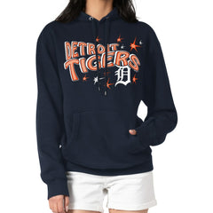 Detroit Tigers Starter Women's Fireworks Fleece Tri-Blend Pullover Hoodie | MLB Discount