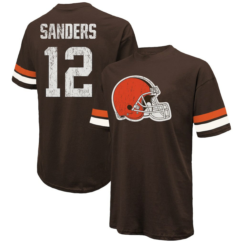 Cleveland Browns  Shedeur Sanders  Majestic Threads 2025 NFL Draft Oversized T-Shirt