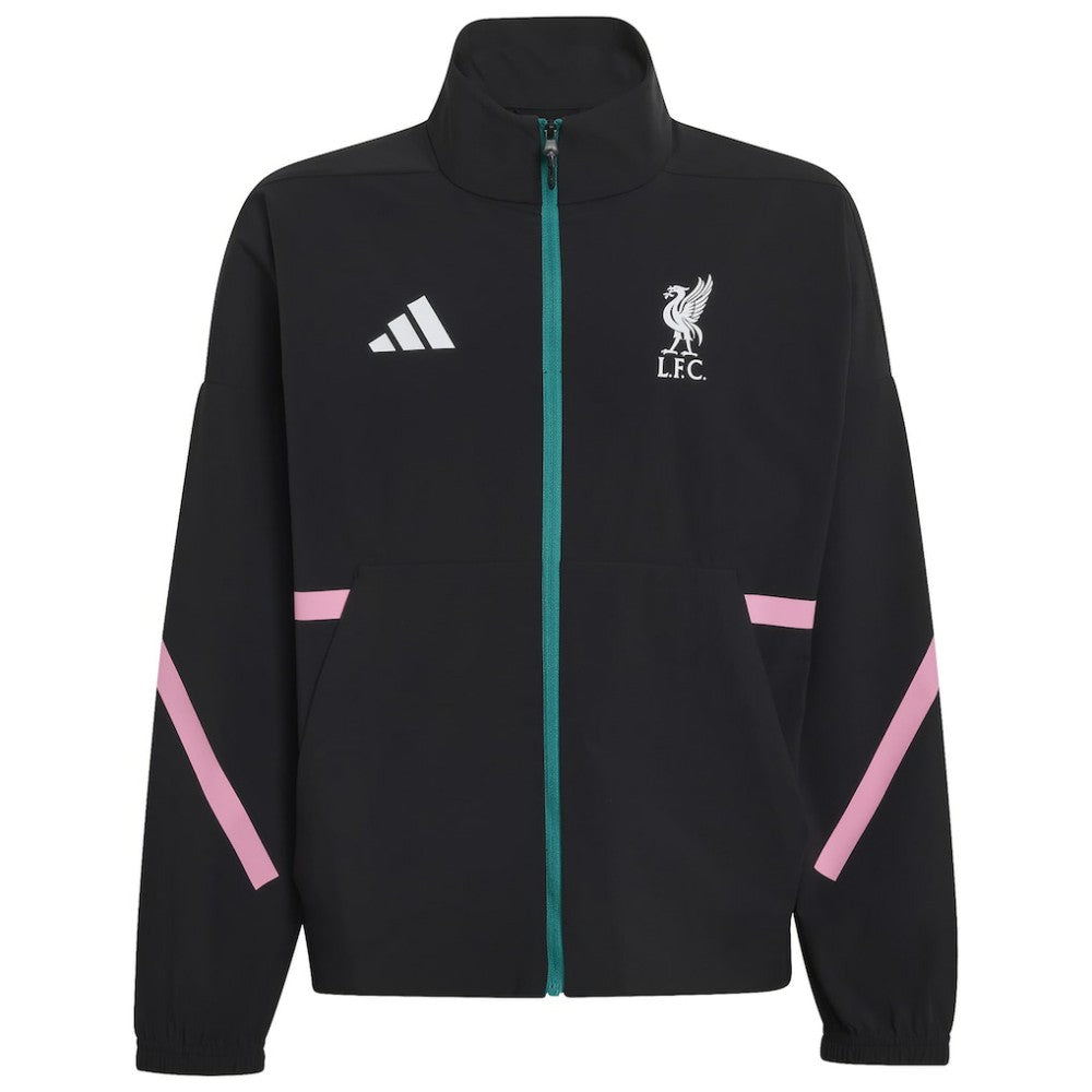 Liverpool Youth 2025/26 Club Anthem Full-Zip Jacket Black - Adidas