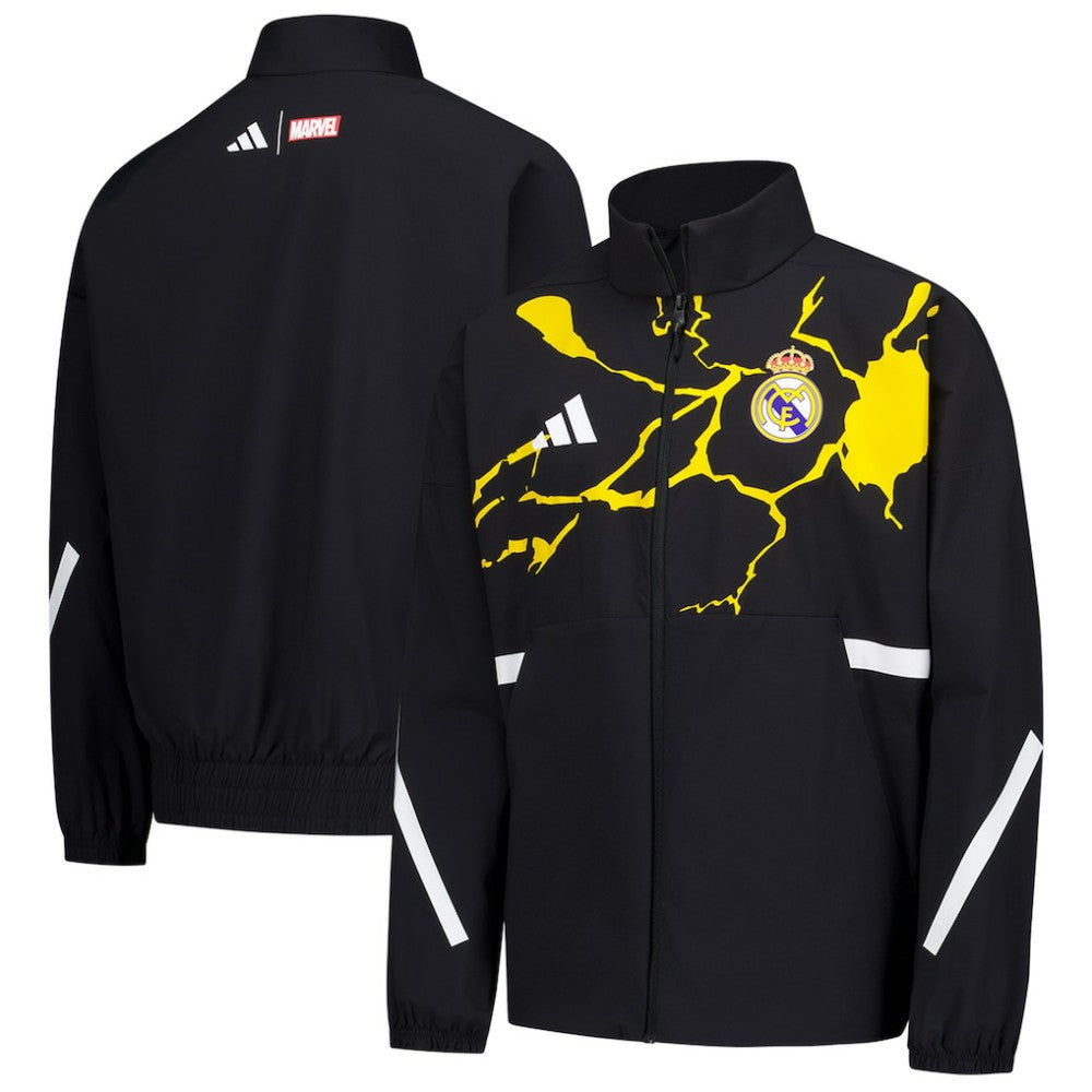 Real Madrid x Marvel Youth Anthem Full-Zip Jacket Black - Adidas