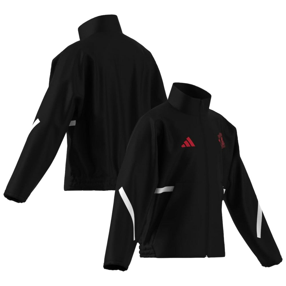 Manchester United Youth 2025/26 Club Anthem Full-Zip Jacket Black - Adidas