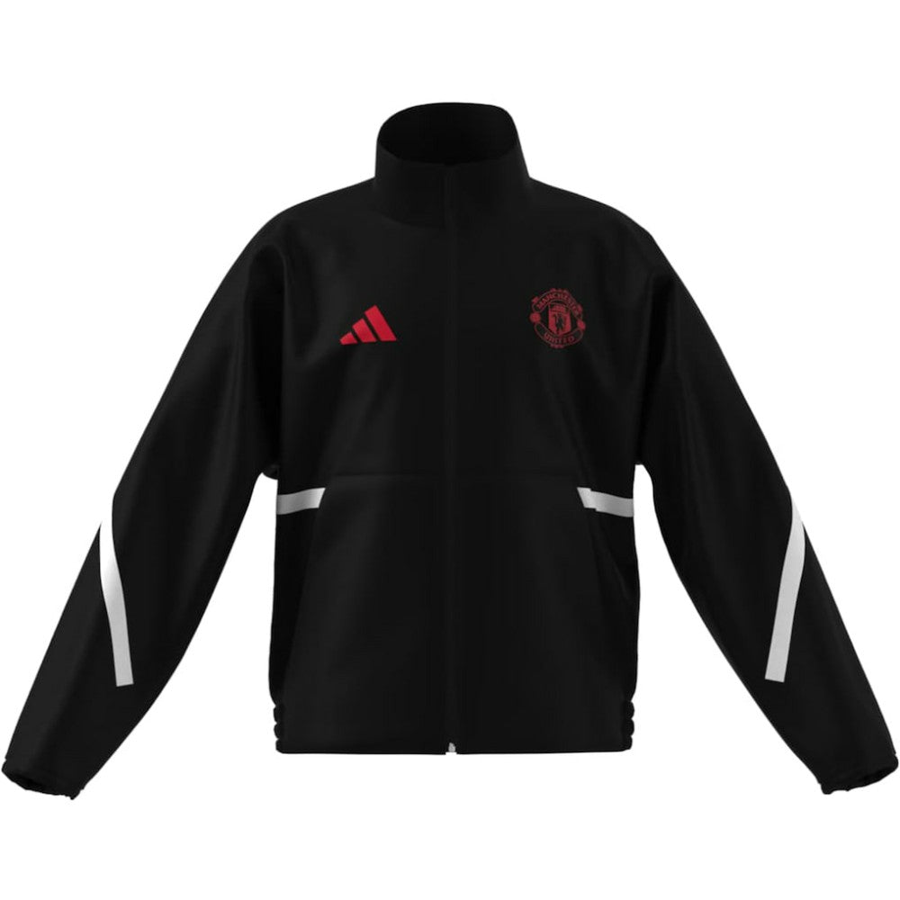Manchester United Youth 2025/26 Club Anthem Full-Zip Jacket Black - Adidas