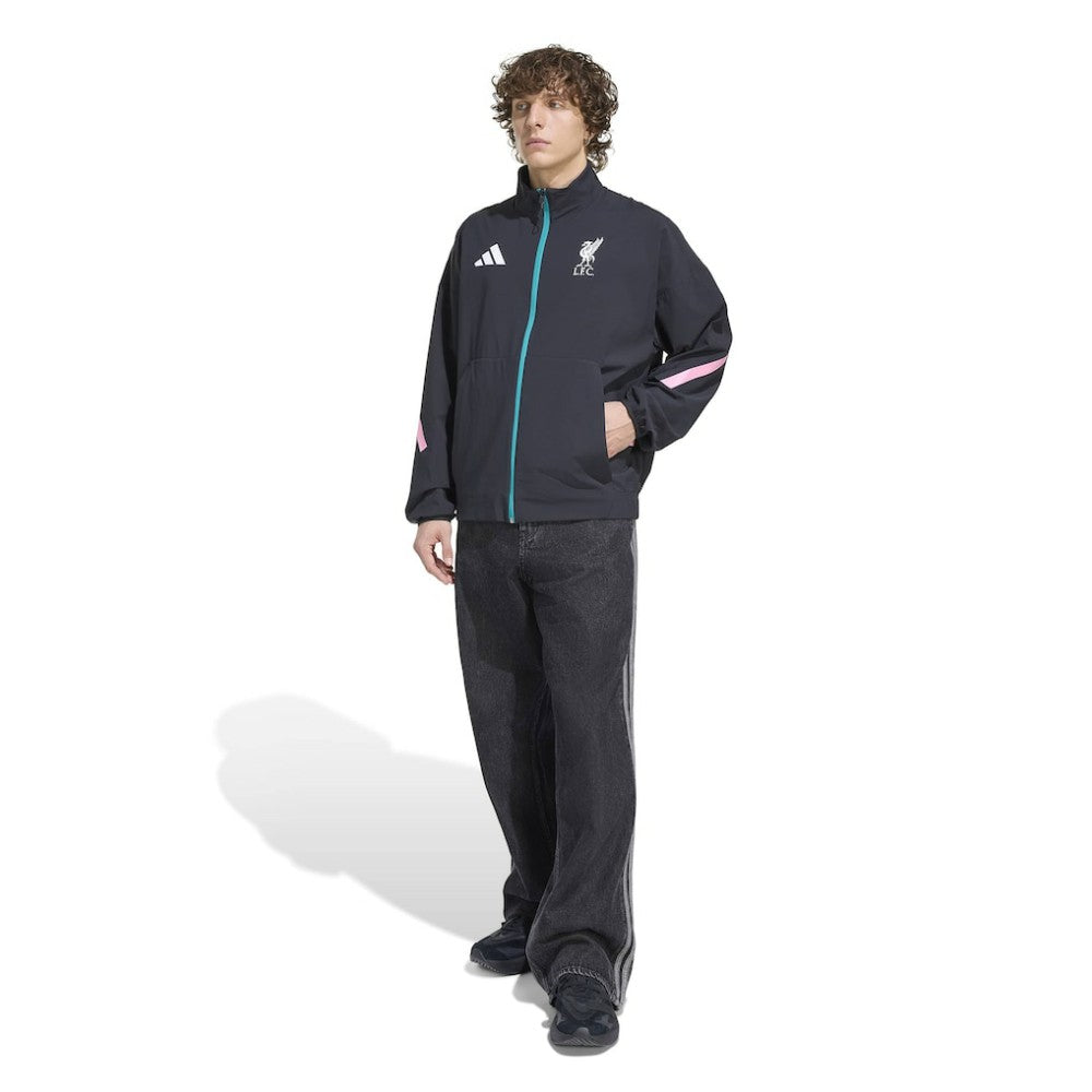 Liverpool 2025/26 Club Anthem Full-Zip Jacket Black - Adidas