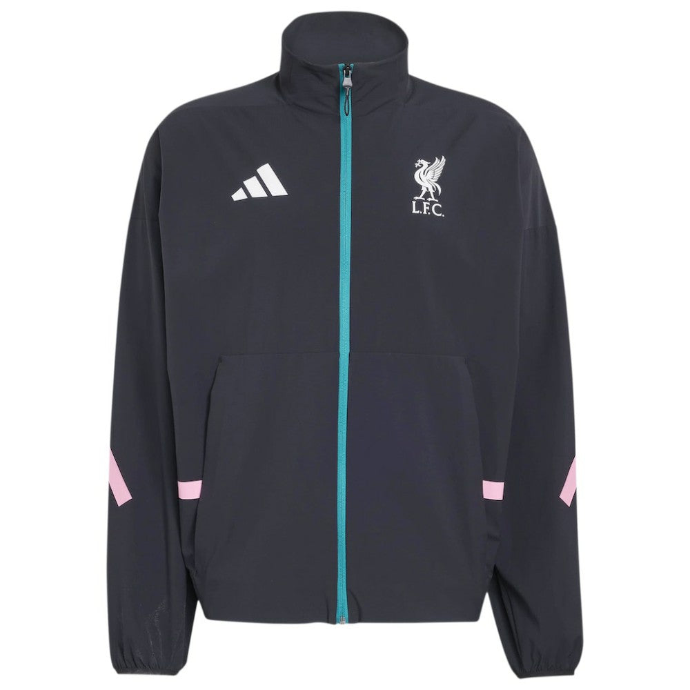 Liverpool 2025/26 Club Anthem Full-Zip Jacket Black - Adidas