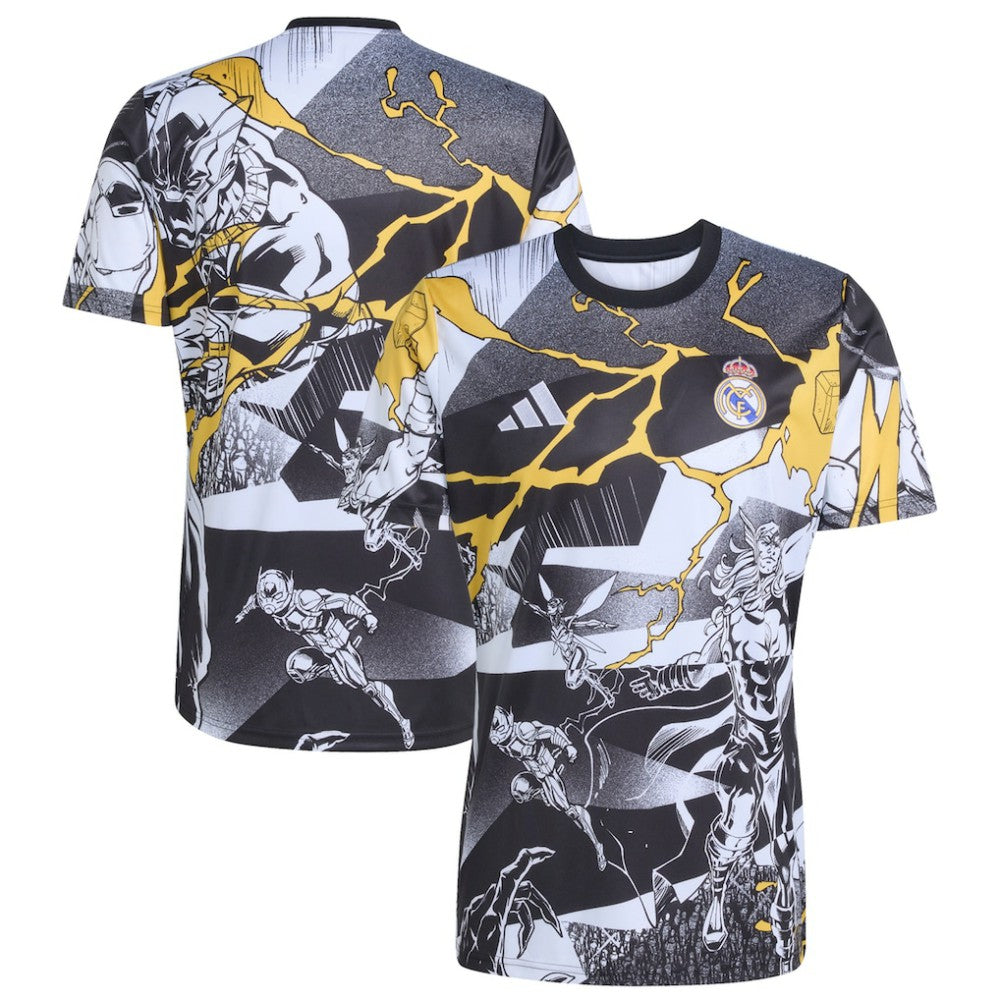 Real Madrid x Marvel AEROREADY 2025/26 Pre-Match Top White - Adidas