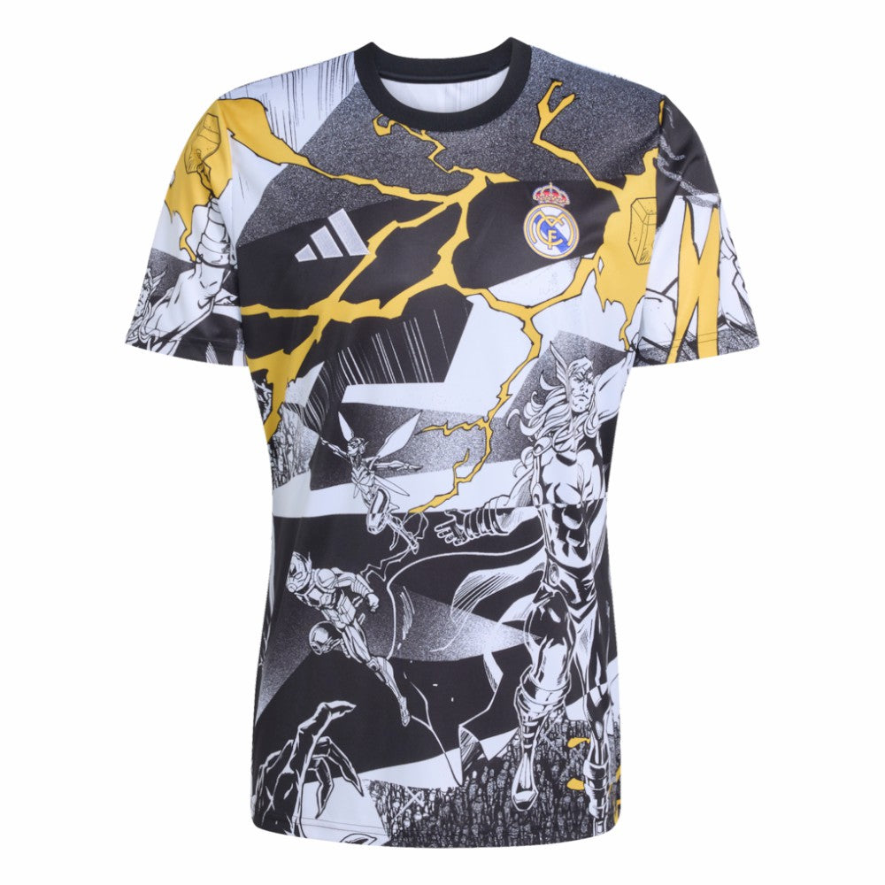 Real Madrid x Marvel AEROREADY 2025/26 Pre-Match Top White - Adidas