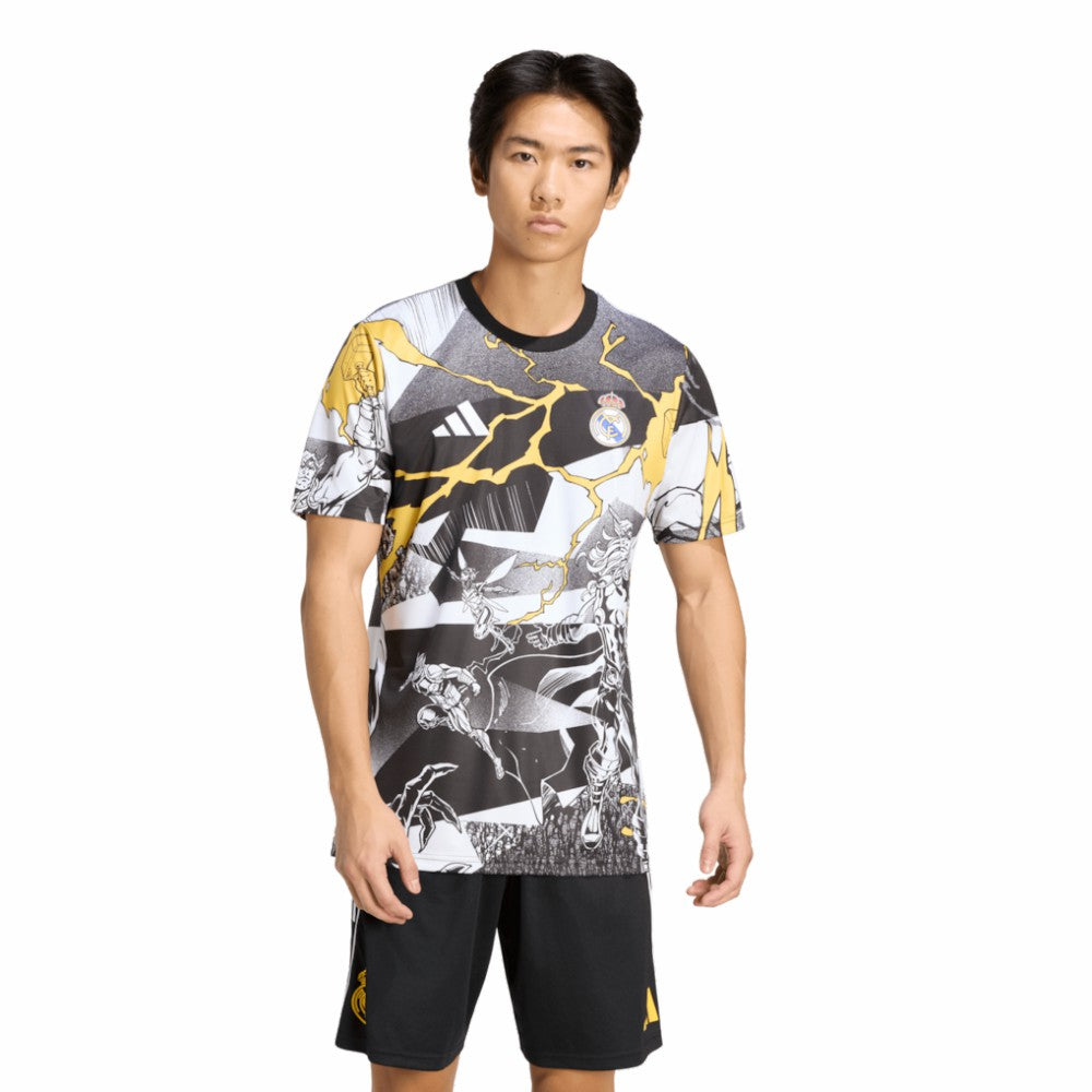 Real Madrid x Marvel AEROREADY 2025/26 Pre-Match Top White - Adidas