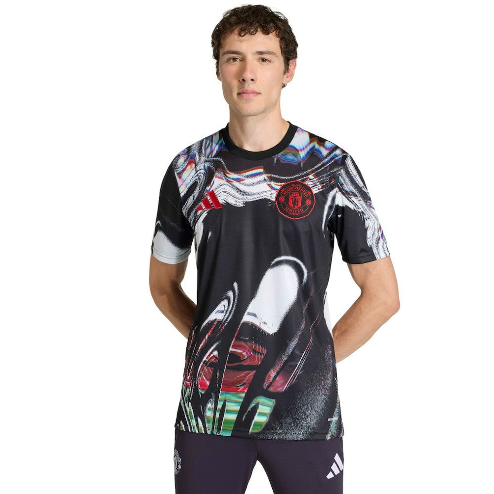 Manchester United 2025/26 Pre-Match Training Jersey Black - Adidas