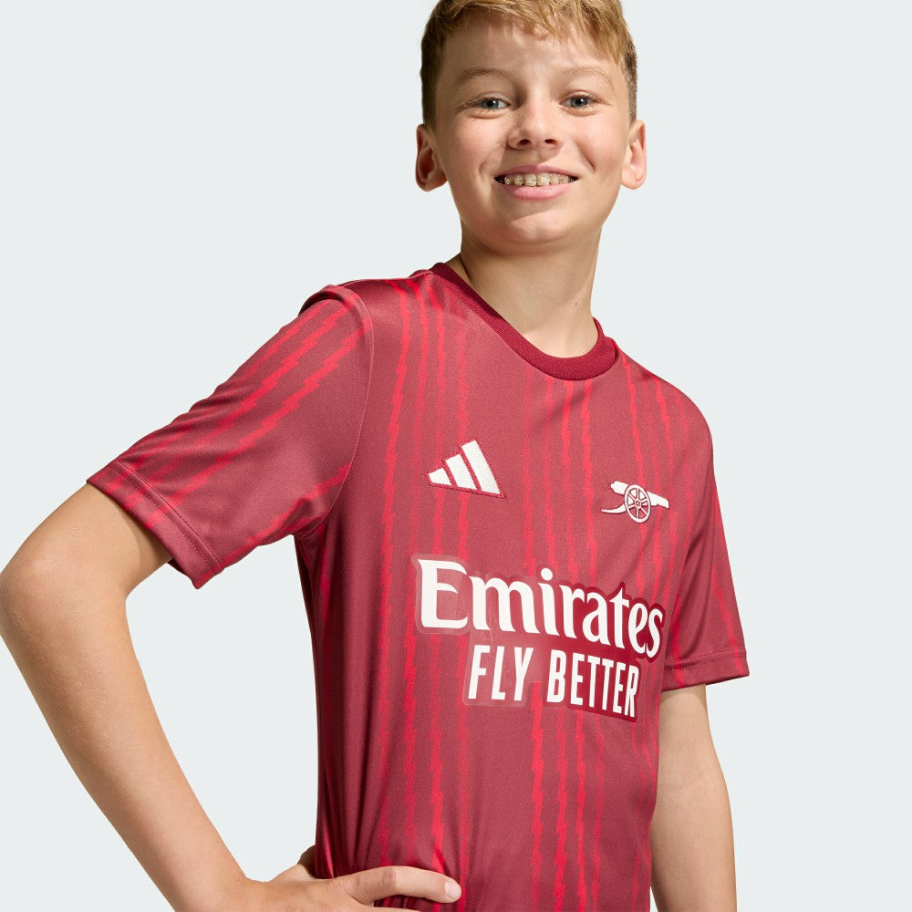 Arsenal Youth 2025/26 Pre-Match Training Jersey Red - Adidas