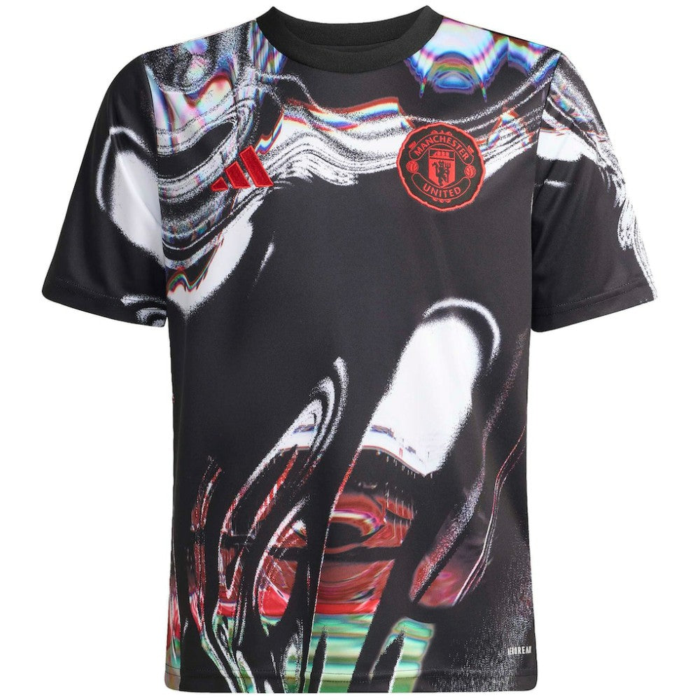 Manchester United Youth 2025/26 Pre-Match Training Jersey Black - Adidas