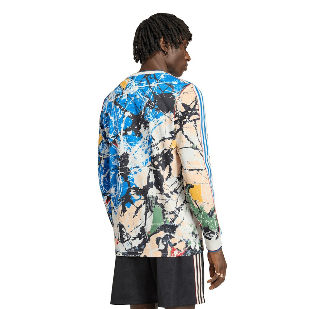 Manchester United X Stone Roses Long Sleeve Replica Jersey Blue - Adidas