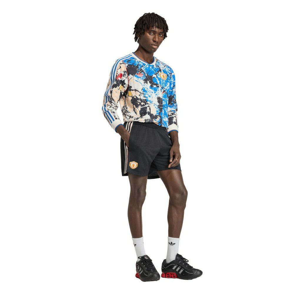 Manchester United X Stone Roses Long Sleeve Replica Jersey Blue - Adidas