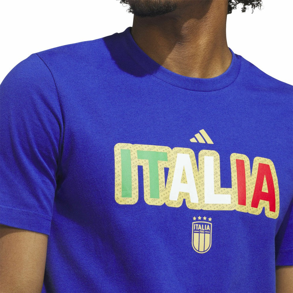 Italy National Team Jersey Hook T-Shirt Blue - Adidas