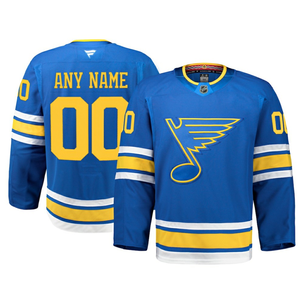 St. Louis Blues Fanatics Home Authentic Pro Custom Jersey On Sale